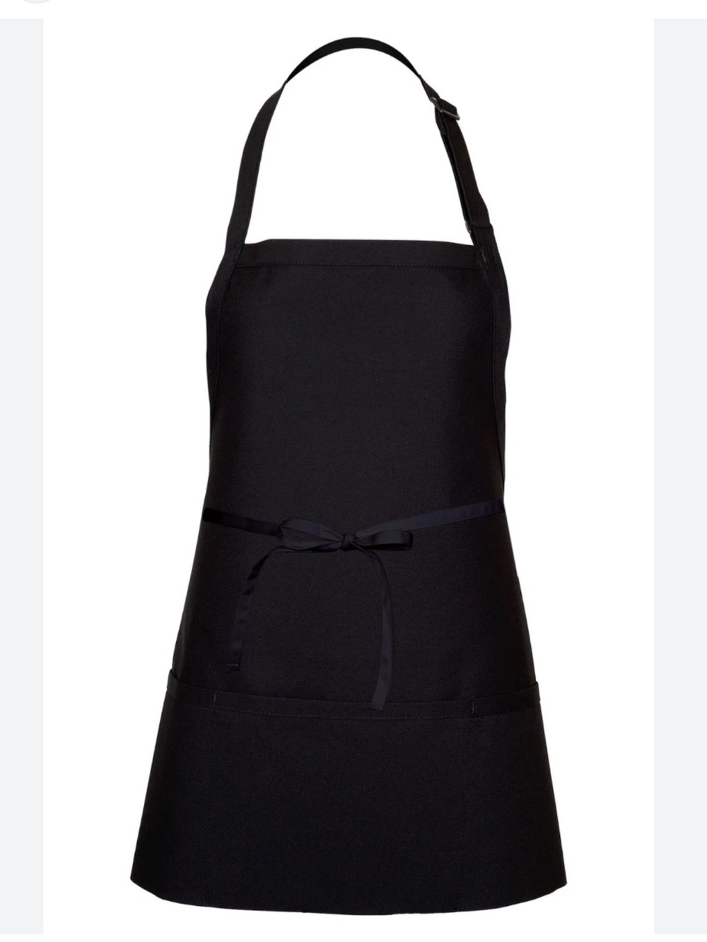 Deluxe Bib Black Apron 1 Pocket NEW